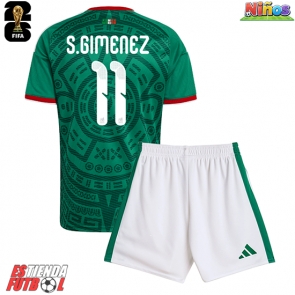 México Santiago Gimenez #11 Primera Equipación Niños Mundial 2026 Manga Corta (+ Pantalones cortos)
